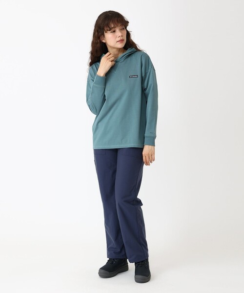 Columbia(コロンビア)の「Columbia/ウィメンズ リラクシングモーメント ロングスリーブ フーディ UVカット 速乾/コロンビア(パーカー・レディース・アッシュグレー/ダークネイビー/ブラウン/ブラック/ダークブラウン/グリーン・M/XL/S/L)」の12枚目の写真