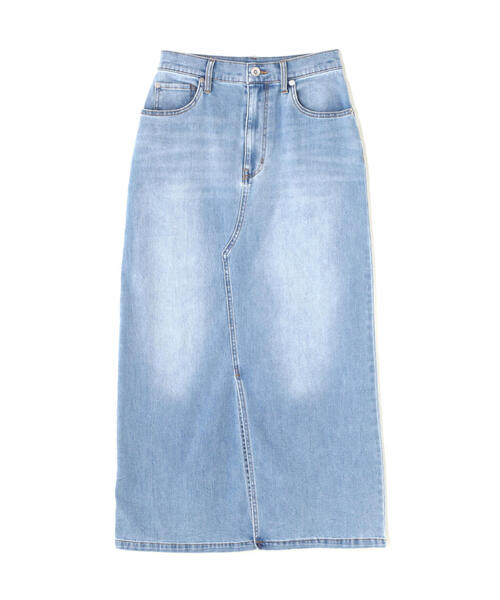 NATURAL BEAUTY BASIC（ナチュラルビューティーベーシック）の「フロントスリットナローデニムスカート（デニムスカート・レディース・ブラック/ブルー・SMALL/MEDIUM）」の12枚目の写真