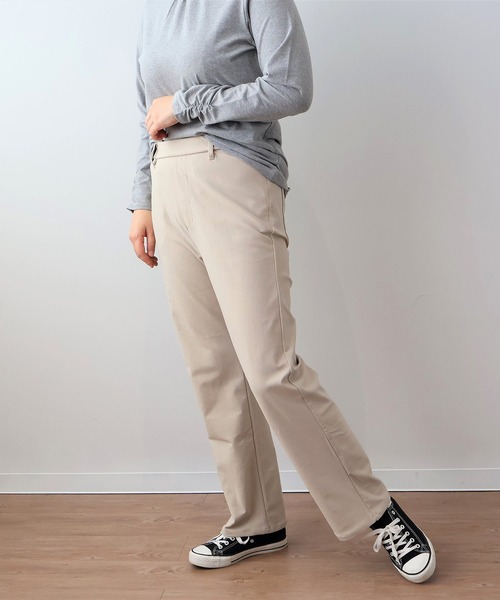 MB mint breeze(エムビーミントブリーズ)の「【L~6L 大きいサイズ】ストレッチストレートパンツ(その他パンツ・レディース・ブラック/カーキ/ベージュ/ネイビー・LL/3L/4L/L/5L/6L)」の13枚目の写真