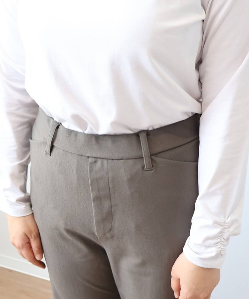 MB mint breeze(エムビーミントブリーズ)の「【L~6L 大きいサイズ】ストレッチストレートパンツ(その他パンツ・レディース・ブラック/カーキ/ベージュ/ネイビー・LL/3L/4L/L/5L/6L)」の16枚目の写真