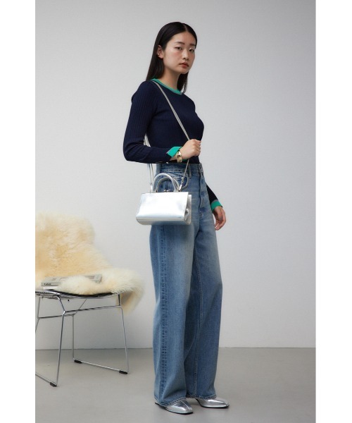AZUL by moussy(アズールバイマウジー)の「メタルフレームミニバッグ(ハンドバッグ・レディース・シルバー/マジェンタ/ブラック・FREE)」の5枚目の写真