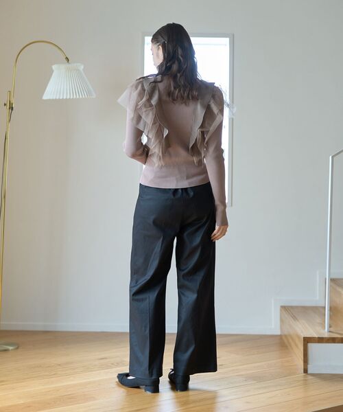 YECCA VECCA(イェッカヴェッカ)の「ラッフルレイヤードカーディガン(カーディガン/ボレロ・レディース・ライトグレー/ベージュ/ブラック・FREE)」の19枚目の写真