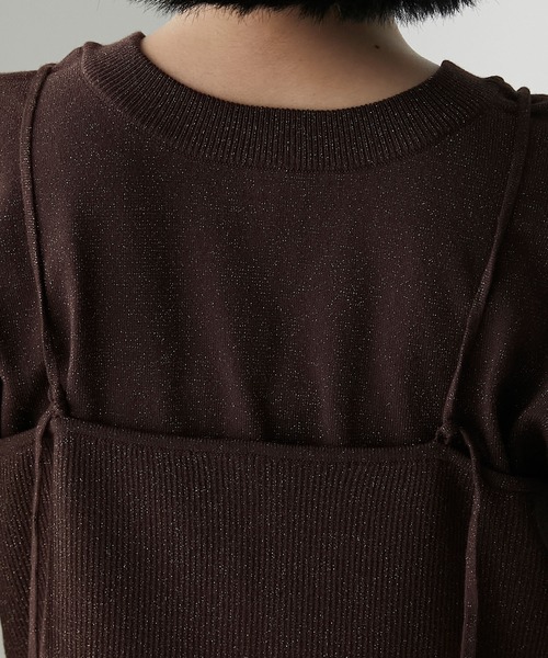 forksy.（フォルクシー）の「【forksy.】ラメニットビスチェ＆カーディガン2点セット（アンサンブル・レディース・ブラック/オフホワイト/ブラウン・FREE）」の18枚目の写真