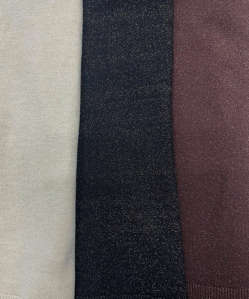 forksy.（フォルクシー）の「【forksy.】ラメニットビスチェ＆カーディガン2点セット（アンサンブル・レディース・ブラック/オフホワイト/ブラウン・FREE）」の4枚目の写真