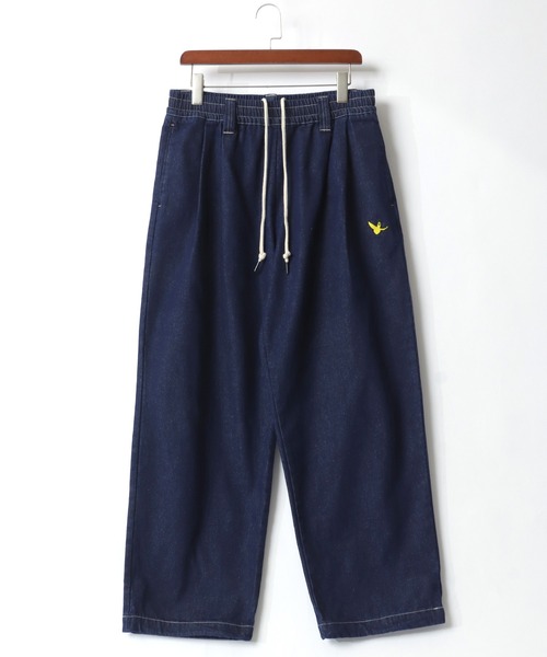 （What it isNt）ART BY MARKGONZALES（ワットイットイズント）の「(What it isNt） ART BY MARK GONZALES/(ワットイットイズント) アートバイマークゴンザレス DENIM SKATE PANTS/デニム タックワイド スケートパンツ/ルーズテーパードパンツ/イージーパンツ/レディース メンズ（デニムパンツ・メンズ・ブラック系その他/ライトブルー/ライトブラック/ブルー系その他/ネイビー・M/L/XL）」の12枚目の写真