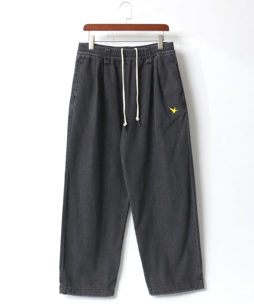 （What it isNt）ART BY MARKGONZALES（ワットイットイズント）の「(What it isNt） ART BY MARK GONZALES/(ワットイットイズント) アートバイマークゴンザレス DENIM SKATE PANTS/デニム タックワイド スケートパンツ/ルーズテーパードパンツ/イージーパンツ/レディース メンズ（デニムパンツ・メンズ・ブラック系その他/ライトブルー/ライトブラック/ブルー系その他/ネイビー・M/L/XL）」の8枚目の写真