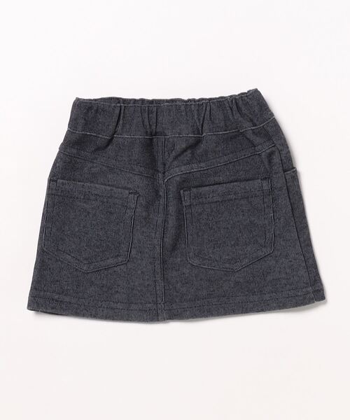 BABYDOLL（ベビードール）の「カットデニム スカート 9042K（デニムスカート・キッズ・ライトインディゴブルー・90cm/100cm/110cm/120cm/130cm/140cm/80ｃｍ）」の2枚目の写真