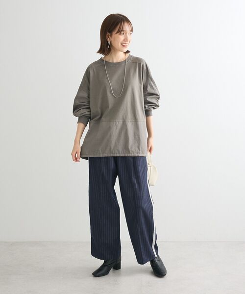 Russeluno ダークグリーン ストライプパンツ 23amspa03-1100-6.jpg