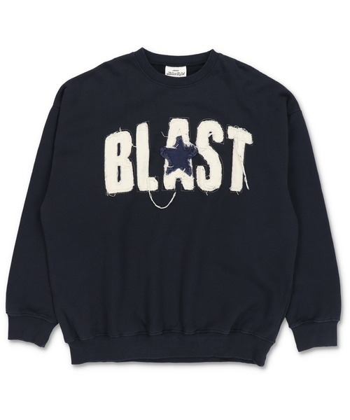 SPINNS（スピンズ）の「グランジ/リメイク風パッチワークロゴスウェット BLAST STAR（スウェット・メンズ・アッシュグレー/ブラック/ネイビー/ブラウン・ONESIZE）」の6枚目の写真