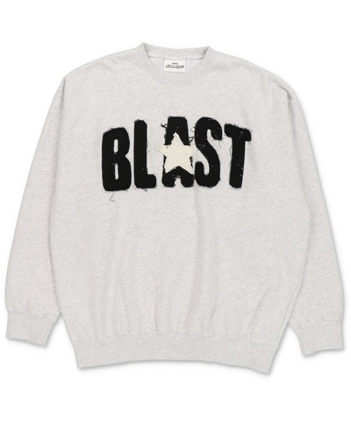 SPINNS（スピンズ）の「グランジ/リメイク風パッチワークロゴスウェット BLAST STAR（スウェット・メンズ・アッシュグレー/ブラック/ネイビー/ブラウン・ONESIZE）」の8枚目の写真