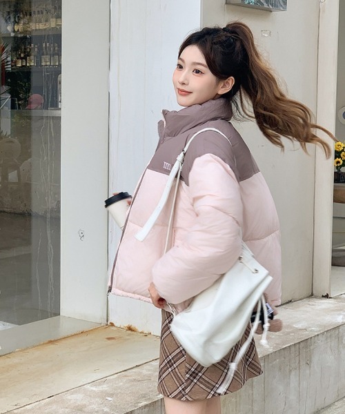 Ritzy（リッツィー）の「配色切り替えエコダウンジャケット（ダウンジャケット/コート・レディース・ブラック/ピンク/ベージュ・M/L）」の14枚目の写真