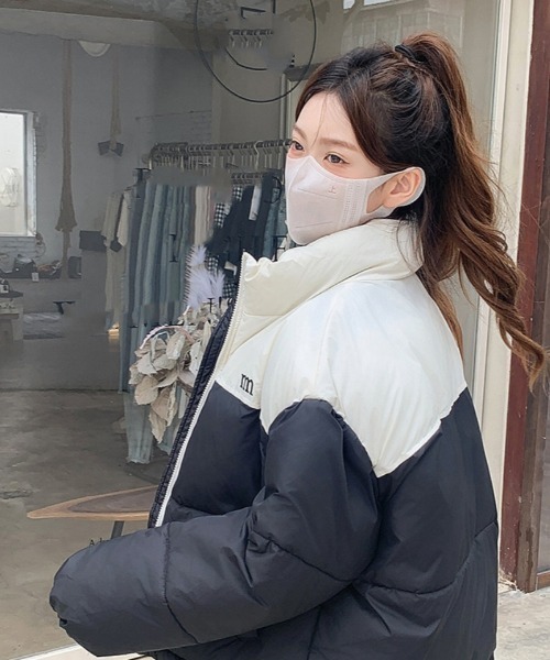 セール】配色切り替えエコダウンジャケット（ダウンジャケット/コート