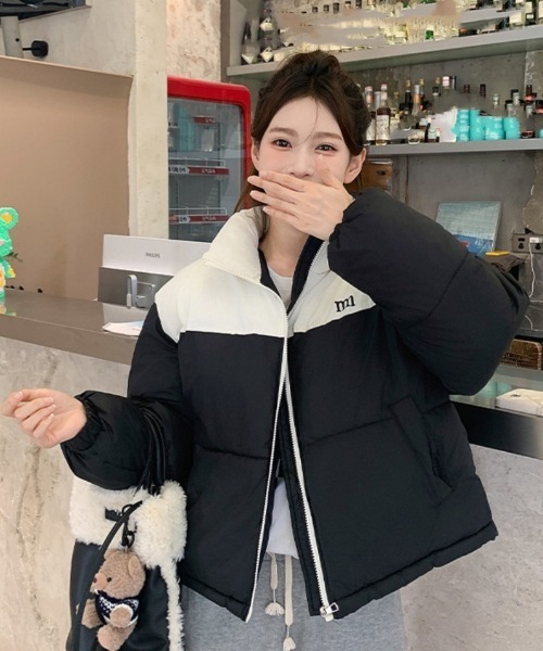 セール】配色切り替えエコダウンジャケット（ダウンジャケット/コート