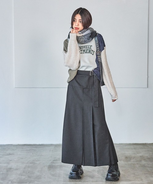 PAGEBOY（ページボーイ）の「ニットMIXロゴジャガードプルオーバー（ニット/セーター・レディース・ブルー系その他/オフホワイト/ブラック・FREE）」の14枚目の写真