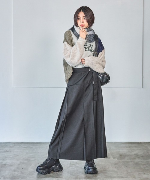 PAGEBOY（ページボーイ）の「ニットMIXロゴジャガードプルオーバー（ニット/セーター・レディース・ブルー系その他/オフホワイト/ブラック・FREE）」の15枚目の写真