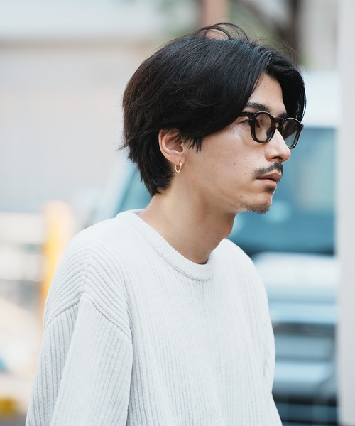 UNION STATION(ユニオンステーション)の「*WEB限定 ランダムストライプ ルーズフィット モールニットセーター(ニット/セーター・メンズ・チャコールグレー/ホワイト/ネイビー/ブラック・L/M)」の22枚目の写真