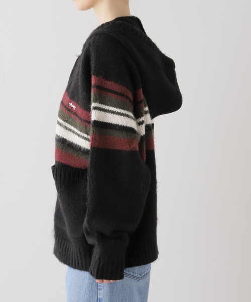 OBEY(オベイ)の「【OBEY / オベイ】 MYERS ZIP UP HOOD 151000093(ニット/セーター・レディース・ブラック/その他・SMALL)」の6枚目の写真