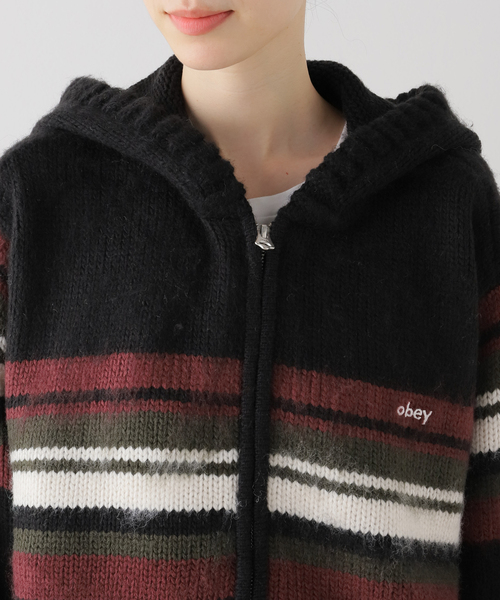 OBEY(オベイ)の「【OBEY / オベイ】 MYERS ZIP UP HOOD 151000093(ニット/セーター・レディース・ブラック/その他・SMALL)」の8枚目の写真