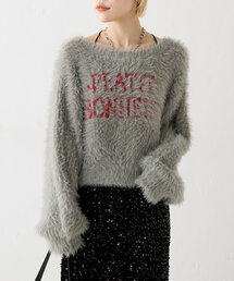 w closet | 【２WAY】ロゴシャギーカーディガン(カーディガン/ボレロ)