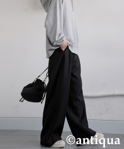 antiqua(アンティカ)の「タックパンツ(その他パンツ・レディース・ブラック/ブルー/グレー・LARGE/MEDIUM)」の7枚目の写真