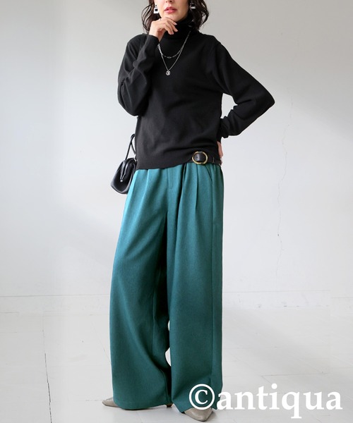 antiqua(アンティカ)の「タックパンツ(その他パンツ・レディース・ブラック/ブルー/グレー・LARGE/MEDIUM)」の15枚目の写真