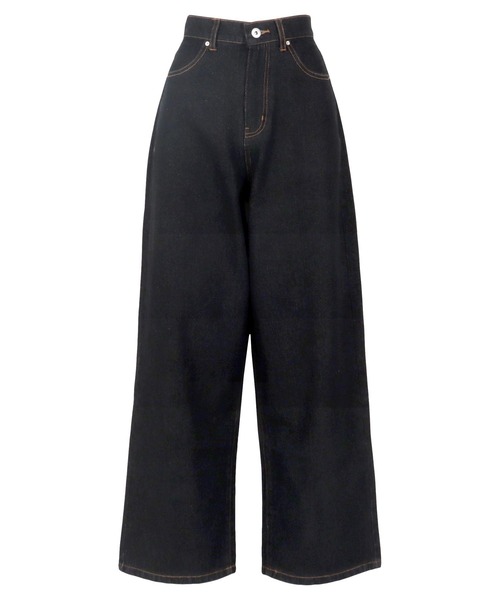 KOBE LETTUCE（コウベレタス）の「選べるサイズ カーブすぎないカーブデニム（デニムパンツ・レディース・ブラック/その他/ブルー・M/TM/PM/L）」の16枚目の写真