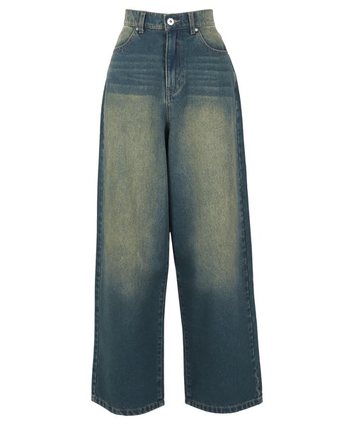 KOBE LETTUCE（コウベレタス）の「選べるサイズ カーブすぎないカーブデニム（デニムパンツ・レディース・ブラック/その他/ブルー・M/TM/PM/L）」の18枚目の写真