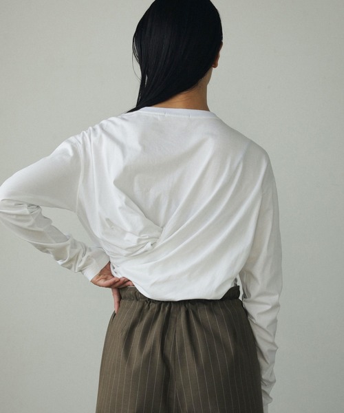 セール】Drape Cut Long T-shirts（Tシャツ/カットソー）｜anuke