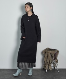 THE YOn | 【サステナブル】ポロニットワンピース(ワンピース)