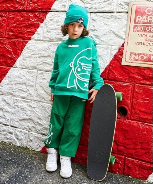 XLARGE KIDS(エクストララージキッズ)の「スランテッドOGゴリラニットキャップ(キャップ・キッズ・ブラック/パープル/グリーン/トップグレー・FREE)」の19枚目の写真