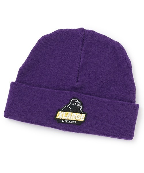 XLARGE KIDS(エクストララージキッズ)の「スランテッドOGゴリラニットキャップ(キャップ・キッズ・ブラック/パープル/グリーン/トップグレー・FREE)」の4枚目の写真