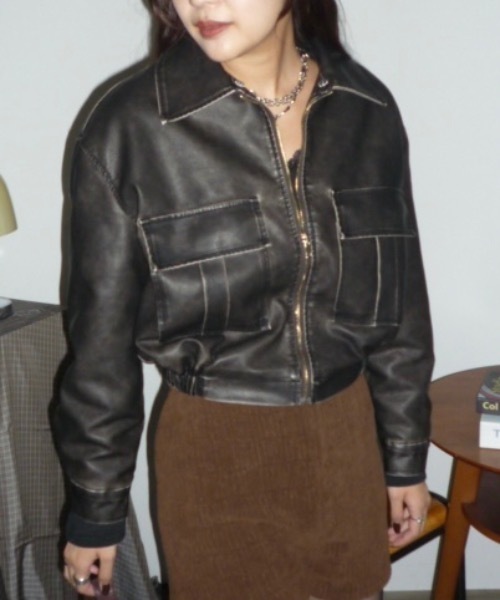 SHAGGIE（シャギー）の「【取り外し可能】フェイクファーカラーコート（ブルゾン・レディース・ブラック/キャメル・FREE）」の21枚目の写真