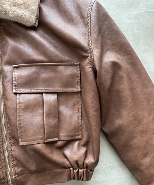 SHAGGIE（シャギー）の「【取り外し可能】フェイクファーカラーコート（ブルゾン・レディース・ブラック/キャメル・FREE）」の13枚目の写真