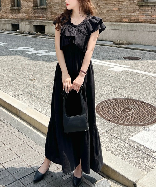 【未使用近】定価¥25,300 ワッシャーコットン2wayワンピース セール】 ◇コットンワッシャー2WAYジレセットワンピース