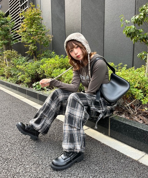 sevens（セブンズ）の「【sevens】PT チェックカーゴパンツ（カーゴパンツ・レディース・レッド/ダークブラウン/サックスブルー/ブラック・FREE）」の7枚目の写真