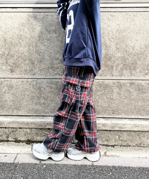 sevens（セブンズ）の「【sevens】PT チェックカーゴパンツ（カーゴパンツ・レディース・レッド/ダークブラウン/サックスブルー/ブラック・FREE）」の8枚目の写真
