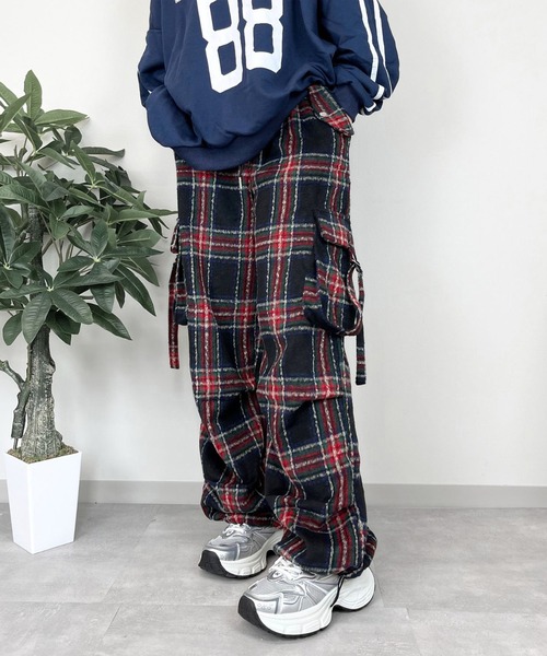 sevens（セブンズ）の「【sevens】PT チェックカーゴパンツ（カーゴパンツ・レディース・レッド/ダークブラウン/サックスブルー/ブラック・FREE）」の10枚目の写真