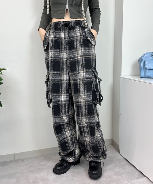 sevens（セブンズ）の「【sevens】PT チェックカーゴパンツ（カーゴパンツ・レディース・レッド/ダークブラウン/サックスブルー/ブラック・FREE）」の11枚目の写真