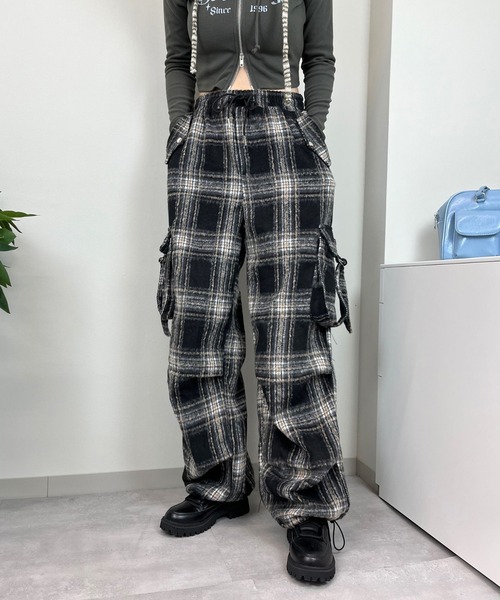 sevens（セブンズ）の「【sevens】PT チェックカーゴパンツ（カーゴパンツ・レディース・レッド/ダークブラウン/サックスブルー/ブラック・FREE）」の12枚目の写真