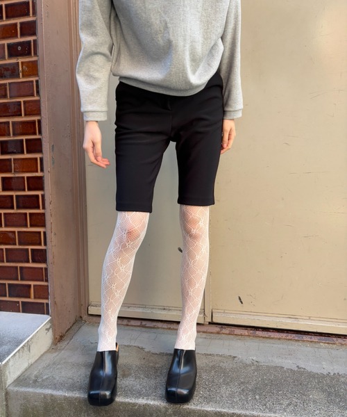 FUULLY STUDIO（フーリィーステューディオ）の「シアーレースタイツ（タイツ/ストッキング・レディース・ホワイト/ブラック/アイボリー・FREE）」の15枚目の写真