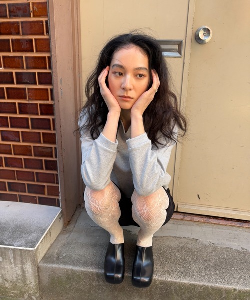 FUULLY STUDIO（フーリィーステューディオ）の「シアーレースタイツ（タイツ/ストッキング・レディース・ホワイト/ブラック/アイボリー・FREE）」の12枚目の写真