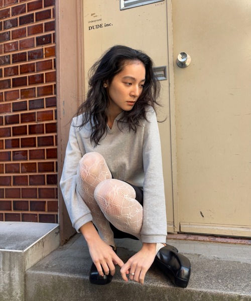 FUULLY STUDIO（フーリィーステューディオ）の「シアーレースタイツ（タイツ/ストッキング・レディース・ホワイト/ブラック/アイボリー・FREE）」の13枚目の写真