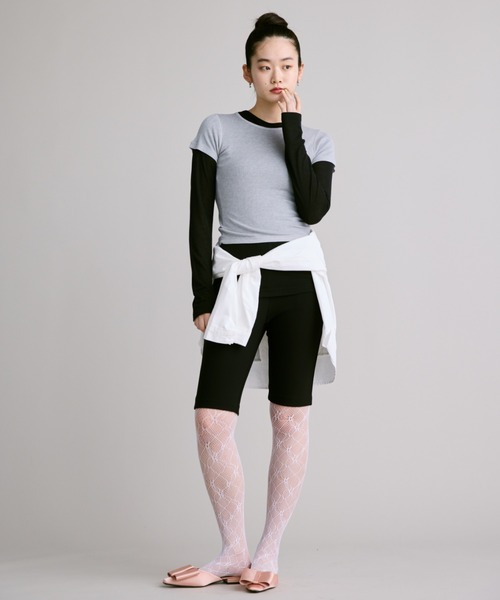 FUULLY STUDIO（フーリィーステューディオ）の「シアーレースタイツ（タイツ/ストッキング・レディース・ホワイト/ブラック/アイボリー・FREE）」の8枚目の写真