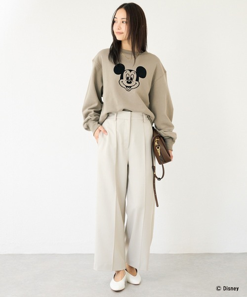 LAVEANGE（ラビアンジェ）の「ミッキー/フロッキープリントスウェット（スウェット・レディース・ブラウン/グレー・4L/3L/LL/M/5L）」の7枚目の写真