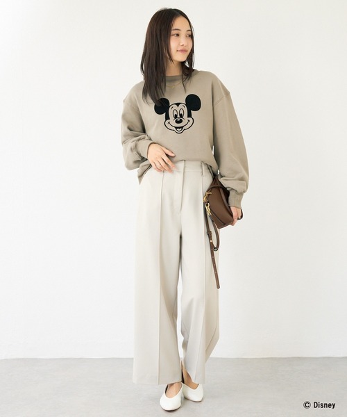 LAVEANGE（ラビアンジェ）の「ミッキー/フロッキープリントスウェット（スウェット・レディース・ブラウン/グレー・4L/3L/LL/M/5L）」の8枚目の写真