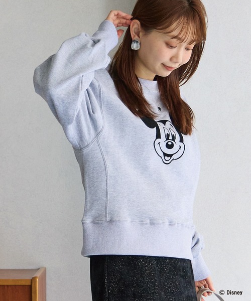 LAVEANGE（ラビアンジェ）の「ミッキー/フロッキープリントスウェット（スウェット・レディース・ブラウン/グレー・4L/3L/LL/M/5L）」の16枚目の写真