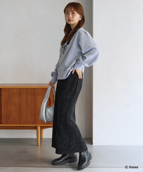 LAVEANGE（ラビアンジェ）の「ミッキー/フロッキープリントスウェット（スウェット・レディース・ブラウン/グレー・4L/3L/LL/M/5L）」の20枚目の写真