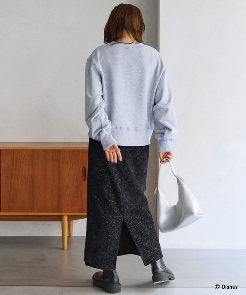 LAVEANGE（ラビアンジェ）の「ミッキー/フロッキープリントスウェット（スウェット・レディース・ブラウン/グレー・4L/3L/LL/M/5L）」の21枚目の写真