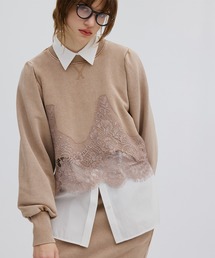 Ameri | CHEMICAL OVERDYE LACE SWEAT TOP(スウェット)