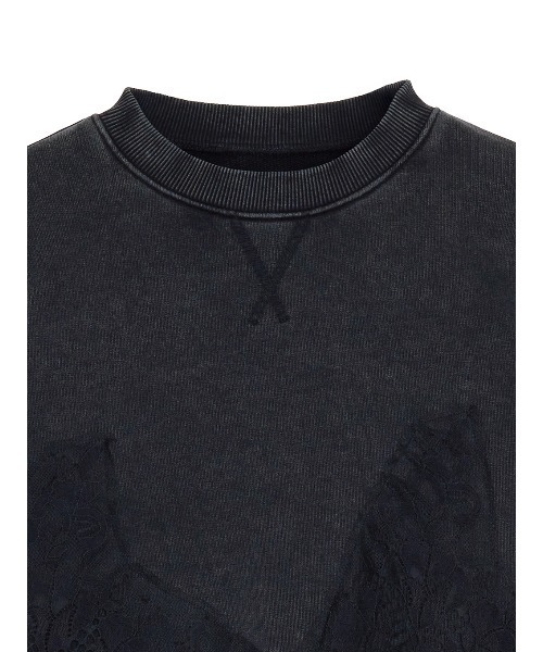 Ameri（アメリ）の「CHEMICAL OVERDYE LACE SWEAT TOP（スウェット・レディース・ブラック/ブルー/ベージュ・FREE）」の19枚目の写真